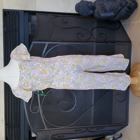 Toddler Girls Carter's Floral Jumpsuit Multi Pastels Flowers Size 2T 3T 5T NWT - Picture 5 of 6